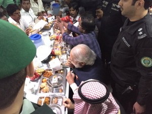 Modi with Indian workers