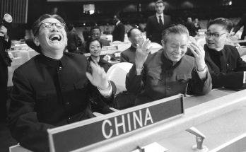 Delegates from the People's Republic of China enjoy the welc